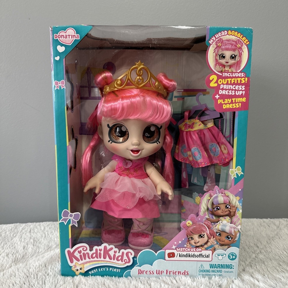 Kindi Kids Dress‎ Up Friends Donatina Princess - 10" Doll With 2 Outfits